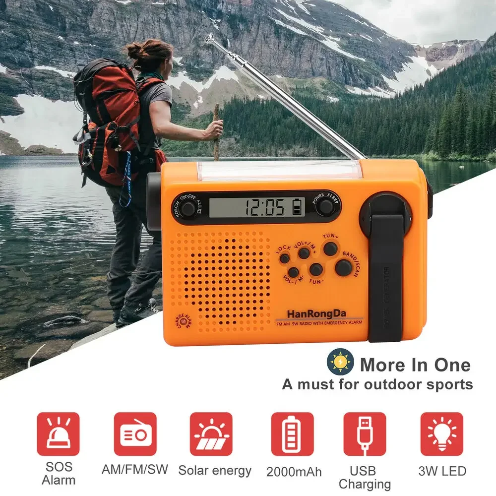 Radio meteorologiche AM/FM/SW  - Solar Emergency Charger recensione e prezzo