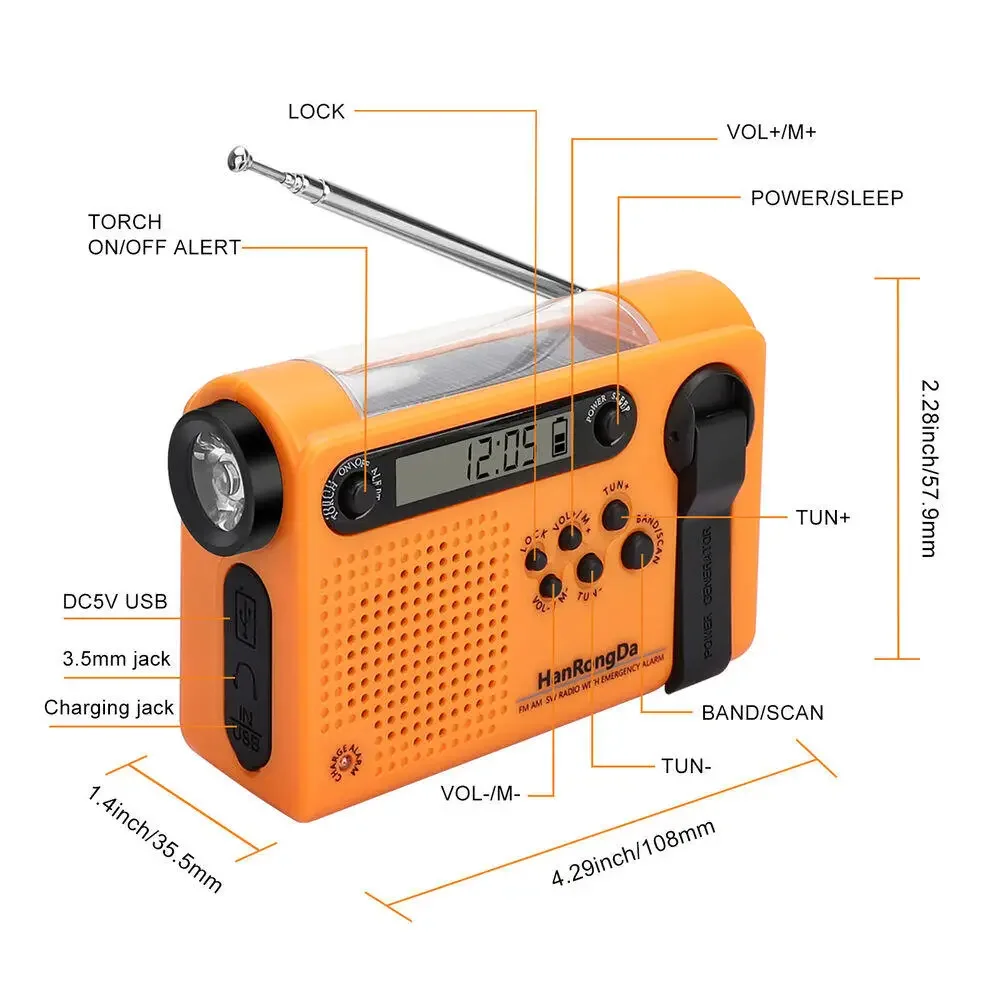 Radio meteorologiche AM/FM/SW  - Solar Emergency Charger recensione e prezzo