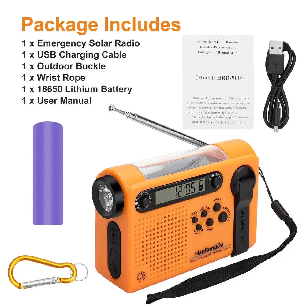 Radio meteorologiche AM/FM/SW  - Solar Emergency Charger recensione e prezzo